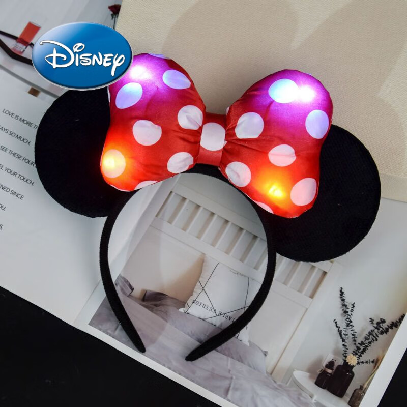 迪士尼发箍米奇米妮头箍蝴蝶结发饰兔耳朵头箍儿童节表演派对头饰