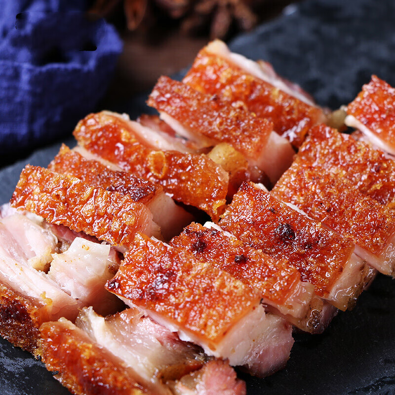 德祥隆广东特产脆皮烧肉广式烧腊粤菜500g新鲜叉烧卤五花肉烤肉年货