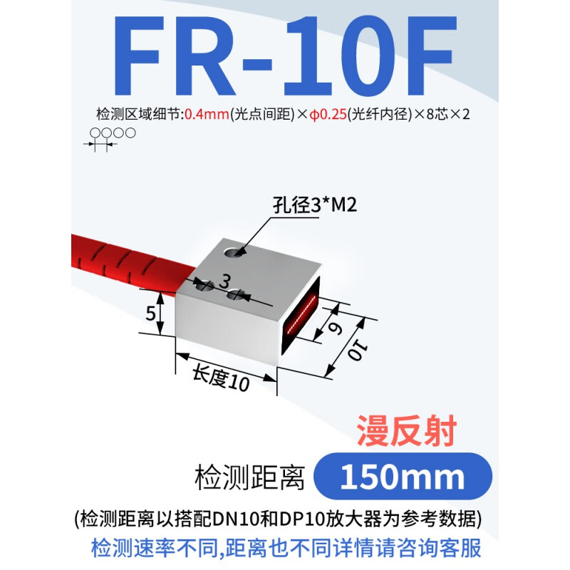 矩阵光纤传感器区域检测对射感应漫反射光电开关光栅光幕 FR-10F 矩阵漫反射