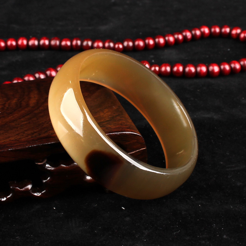 壮姑娘 牛角手镯 时尚饰品 宽约18mm 内圈57mm