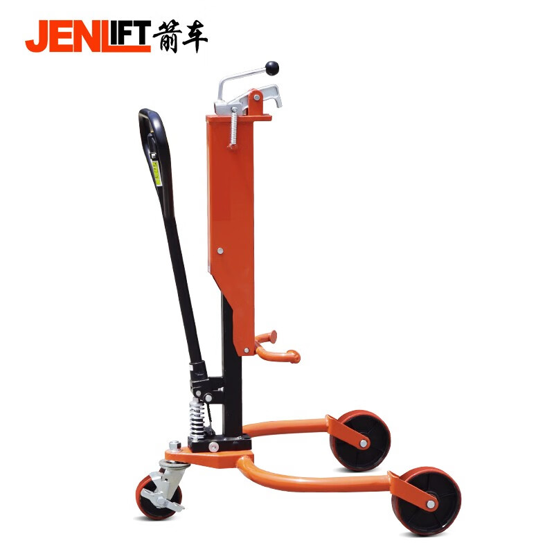 箭车（JENLIFT）油桶搬运车手动液压车圆桶叉车载重350公斤鹰嘴式油桶夹具升高推车 DP25油桶车