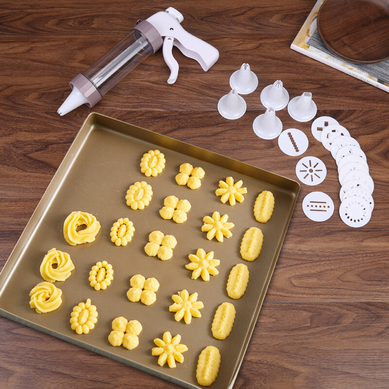 帕帕罗蒂（PAPAROTTY）曲奇枪裱花套装 做曲奇饼干模具 挤奶油烘焙家用工具溶豆裱花嘴套装