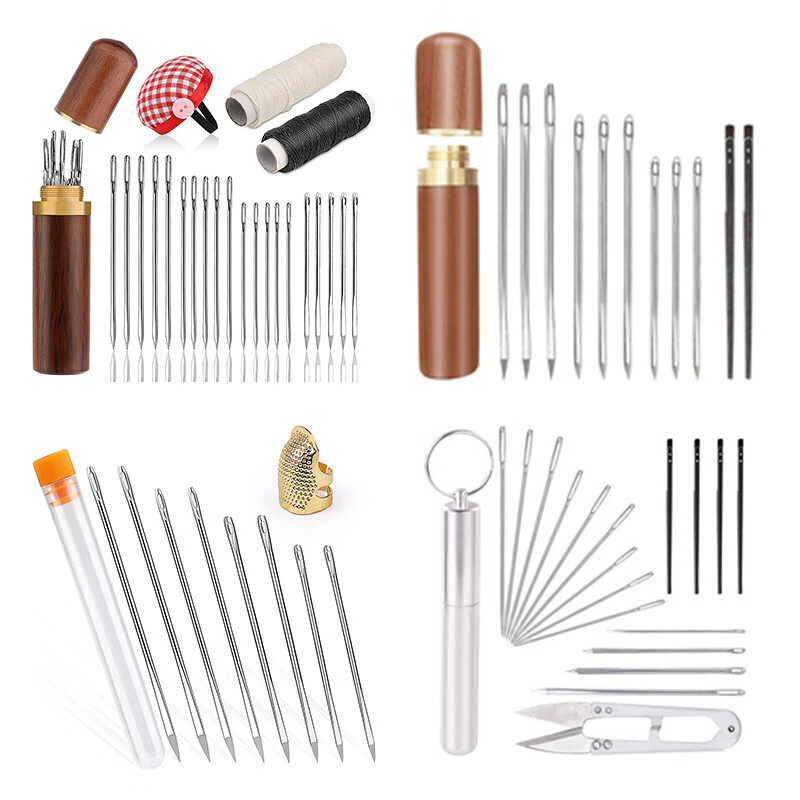 皮革工具配件皮革棱形三角针皮革用针手缝针皮革磨尖三角针 5号