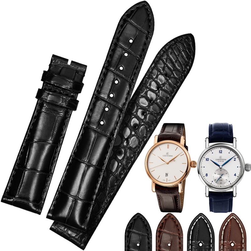 世辉(shihui)瑞宝鳄鱼皮表带双面真皮男天狼星ch-1023/2891手表带