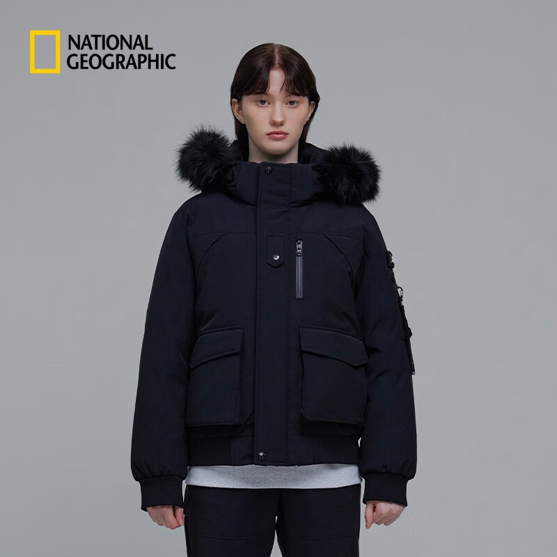 国家地理（National Geographic）TARUGA女士阿拉斯加探索系列户外风冬季保暖机能羽绒服 碳黑色CARBON BLACK XS