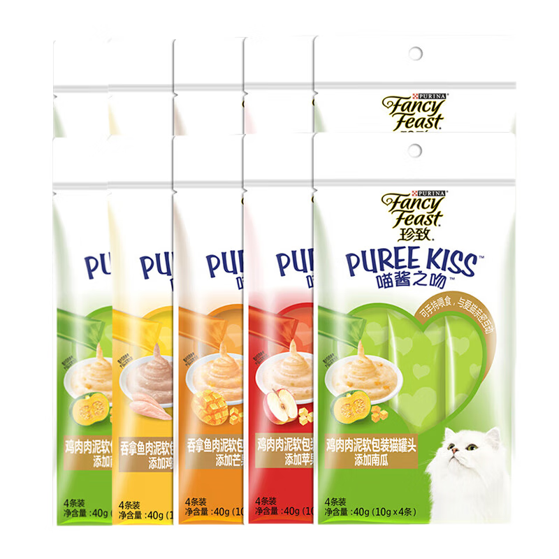 珍致猫条超值组合装89元,看猫零食价格走势不用愁