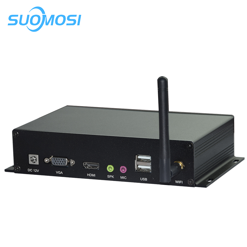 SUOMOSI广告机播放盒多媒体信息发布盒 广视频播放盒高清 自动循环横屏竖屏滚动字幕安卓广告电视盒 T1Vo 带VGA输出（4核/1G+8G存储）