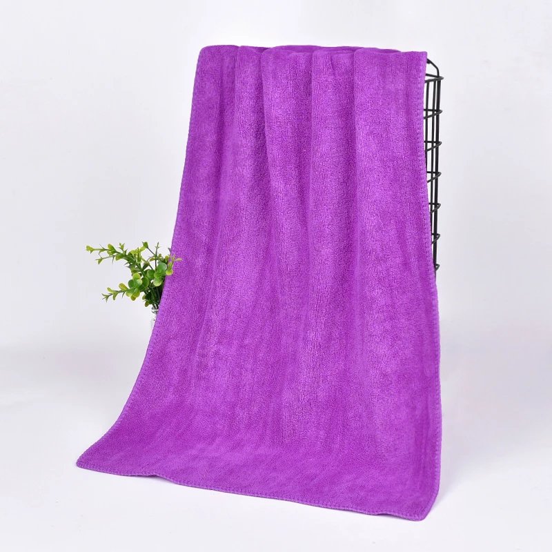 理发店专用毛巾发廊美发包头加厚干发巾吸水 加厚中紫色 35x75cm