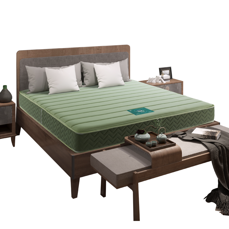 穗宝（SYMBOL）床垫 环保山棕棕床垫美脊承托1.8米床淳棕系列牛油果绿色 淳棕·生活15C 180*200cm