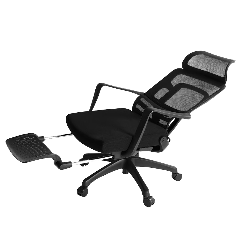 GAVEE人体工学电脑椅大角度可躺办公椅舒适久坐职员办公座椅午休椅舒服 黑框黑【175度SGS4级气压棒】