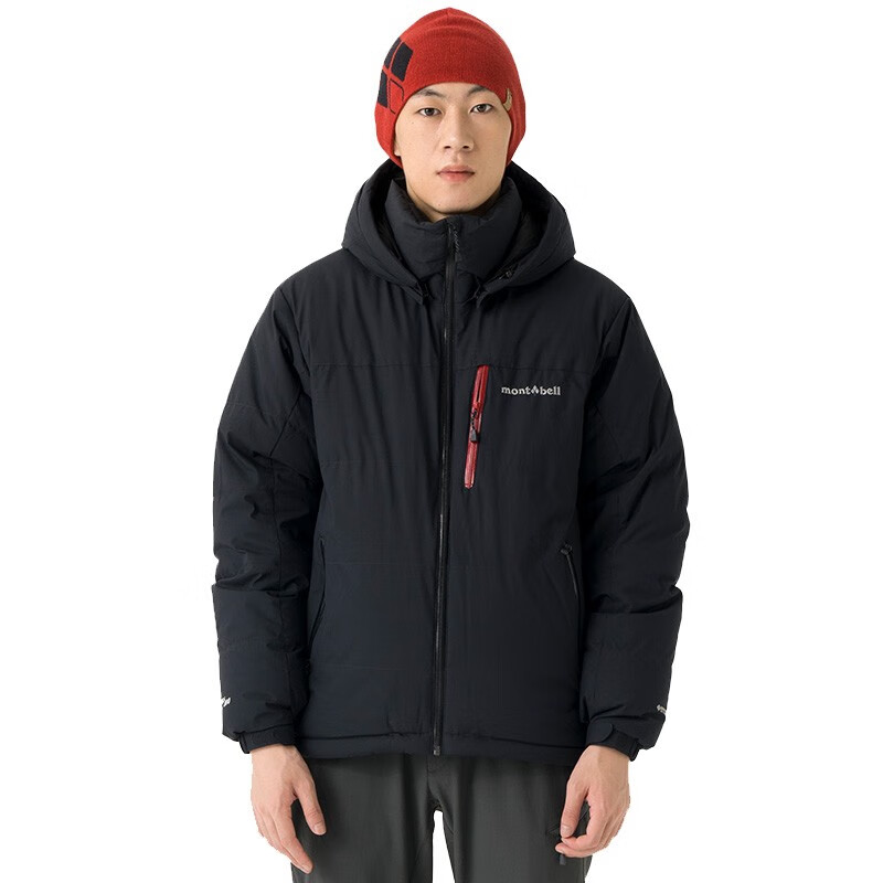 mont·bell户外秋冬男女款800蓬带帽鹅绒羽绒服gtx面料防风保暖外套 1101574 BK黑色 M