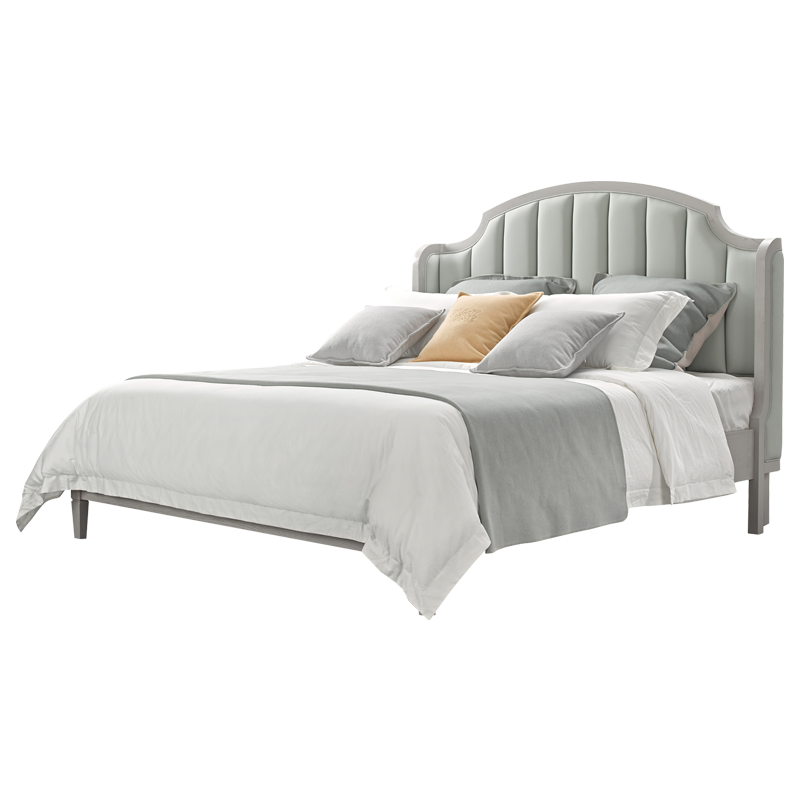 righthome仁豪家居 纽约潮流实木环保皮床现代简约美式家用主卧双人床