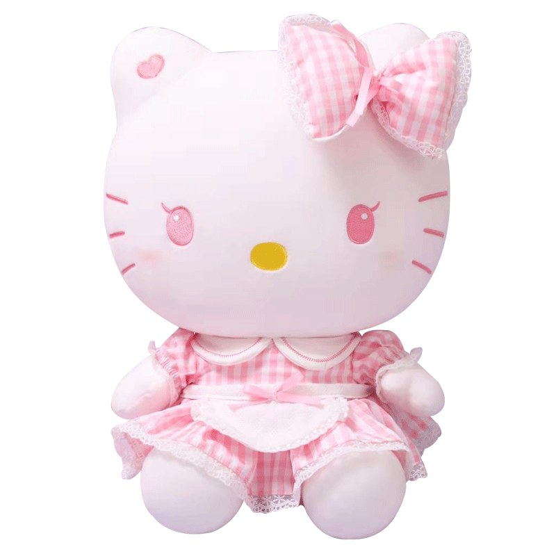 Hellokitty 正版凯蒂猫公仔玩偶毛绒玩具布娃娃靠垫抱枕送女生老婆女朋友礼物 30cm洛丽塔KT粉色