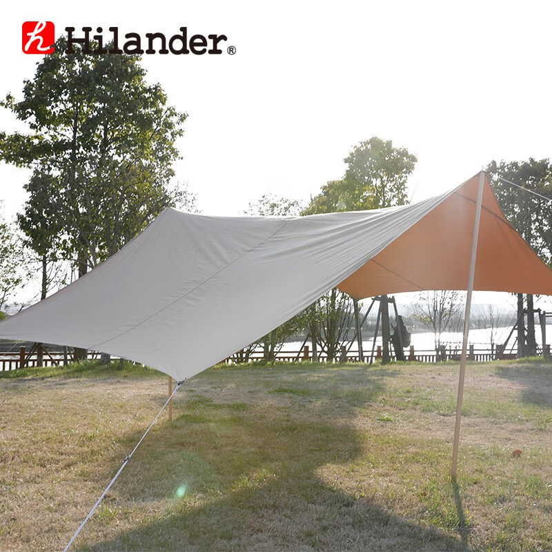 兰达户外防雨防晒六角可折叠便携露营野餐涤纶天幕帐篷 涤纶六角天幕