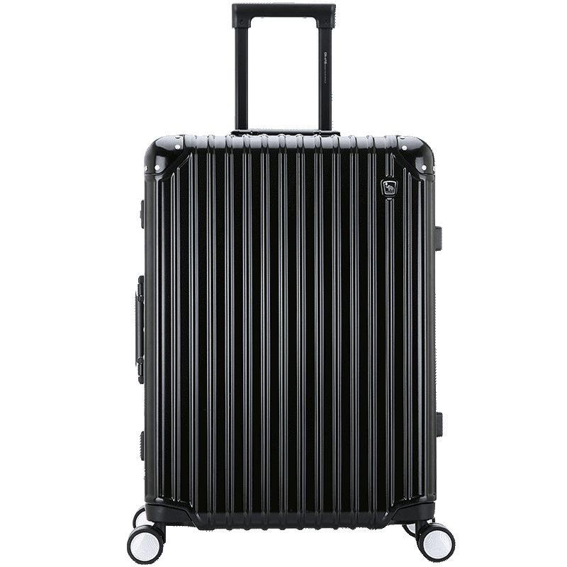 爱华仕oiwas铠甲系列铝框拉杆箱20英寸密码锁行李箱旅行箱登机箱万向