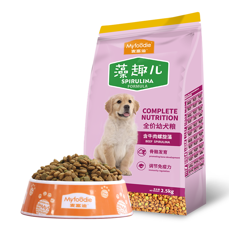 Myfoodie 麦富迪 牛肉螺旋藻全犬幼犬狗粮 2.5kg