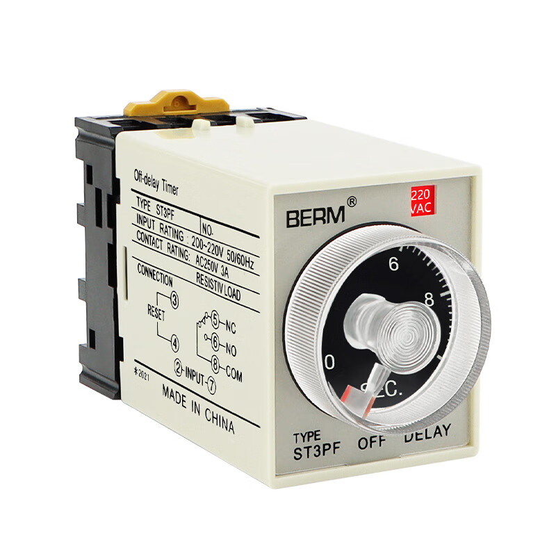 berm st3pf断电延时继电器 定时时间继电器 st3pf 60s
