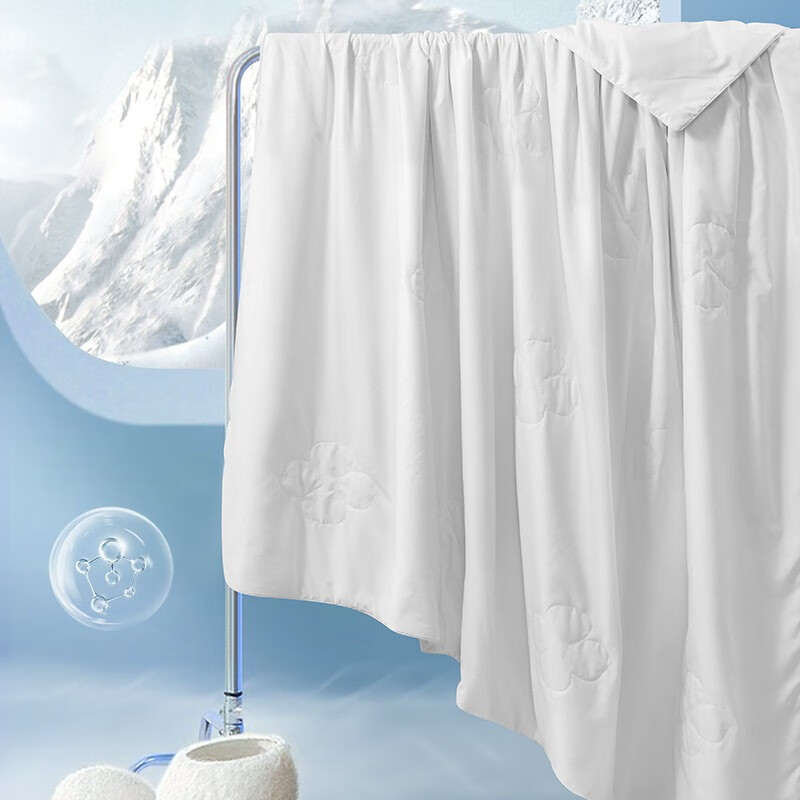 富安娜家纺 抑菌蚕丝被夏被100%柞蚕丝空调被双人夏凉被芯夏季薄被子 丽娜(磨毛面料+100%柞蚕丝) 203*229cm