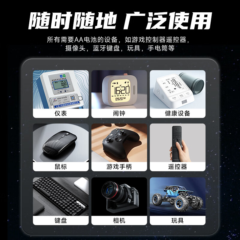 高巨能 电池AA天燃气表电池5号碱性适用遥控器体脂秤血压计算器无线鼠标耳温枪血糖仪剃须刀 40粒