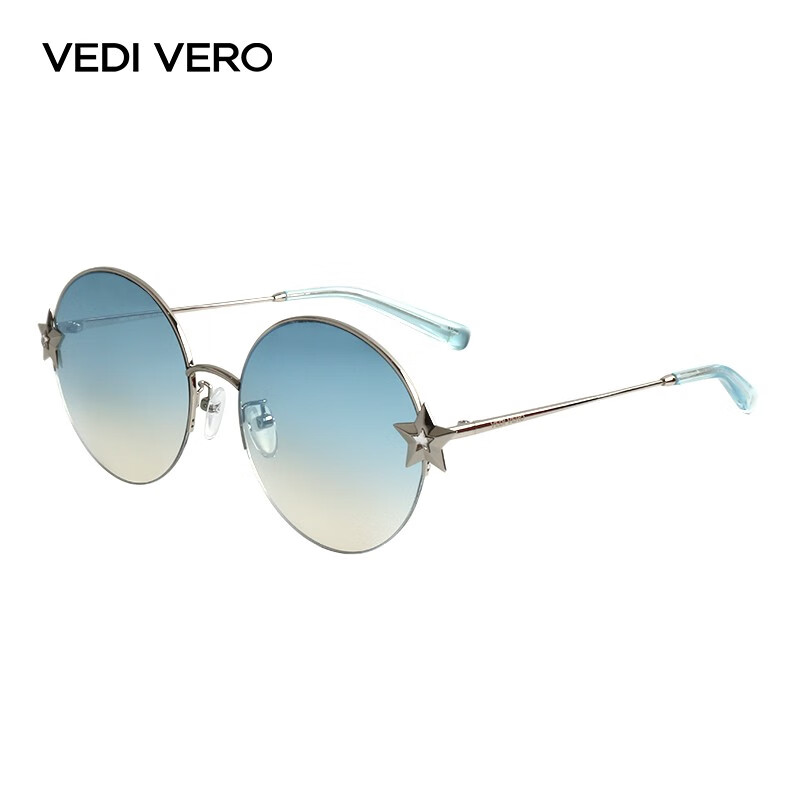 VEDI VERO 中性款金属半框眼镜太阳镜 VE863S 天蓝色