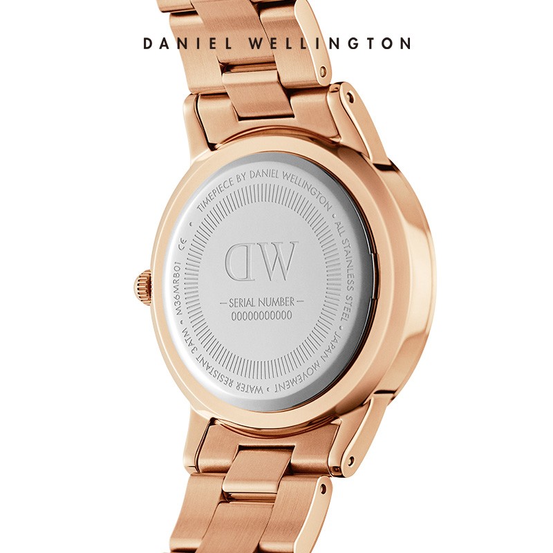 丹尼尔惠灵顿（DanielWellington）[部分爆品5折]DW手表女流金女士手表石英欧美腕表 生日礼物送女友 金色小精钢白盘女表36mm-DW209