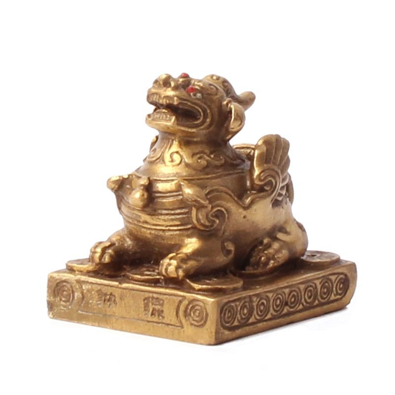玄友财运摆件金钱铜貔貅聚财金属家居可爱只进不出守财方底皮丘 方底