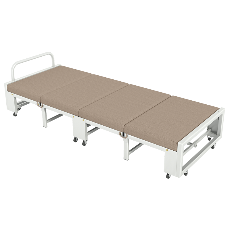 骆驼折叠床午休单人床办公室便携床家用陪护简易床四折床午睡神器高端贵宾系列豪华版 灰色单床-宽90cm