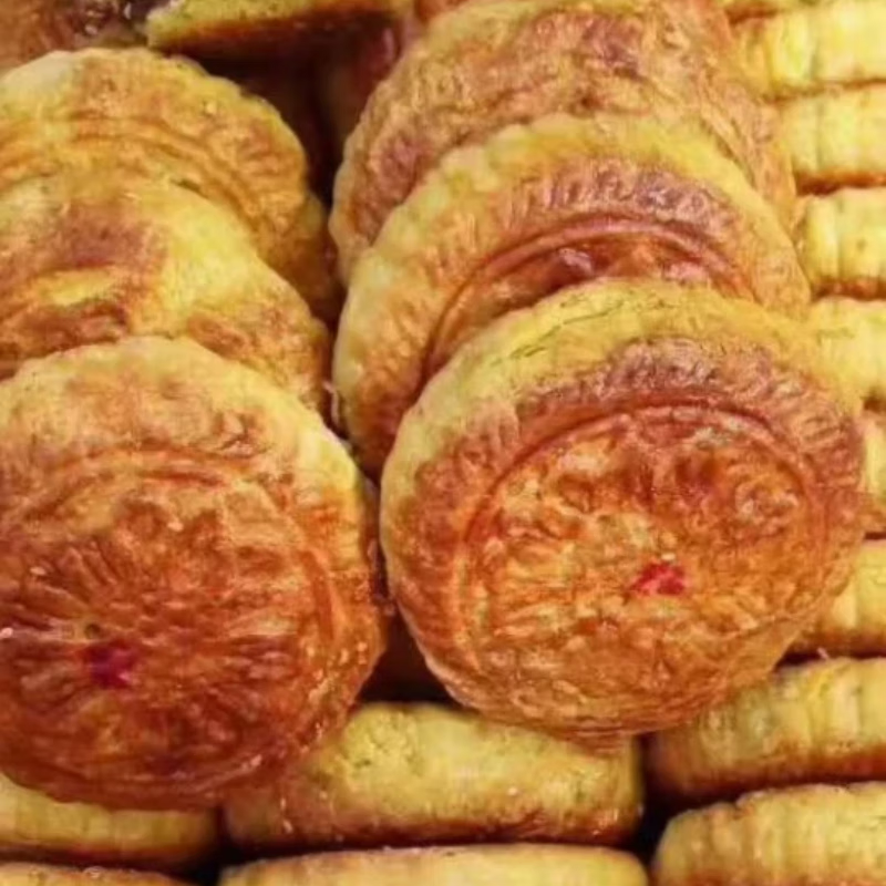 食汁民归内蒙古巴盟河套手工月饼雪花粉胡麻油红糖五仁月饼/糖烙饼: 巴盟纯手工胡麻油红糖五仁 6个装