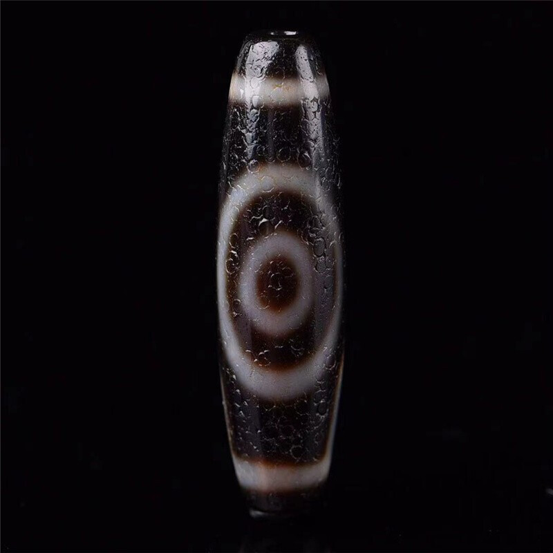 蕴然藏传老料【山水天珠】至纯古珠,质地油润,品相上乘,珠体饱满,包浆