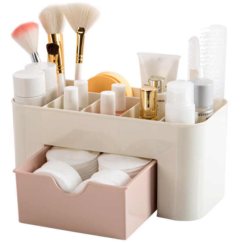 化妆品收纳盒化妆刷整理盒 桌面首饰护肤品分格梳妆盒
