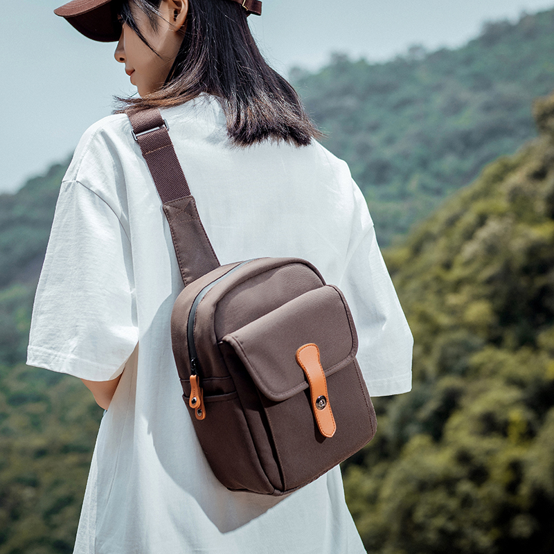 BESNFOTO 佰信 BD-2233 斜挎摄影包 单反一机一镜微单单肩相机包 vlog街拍包 咖啡色