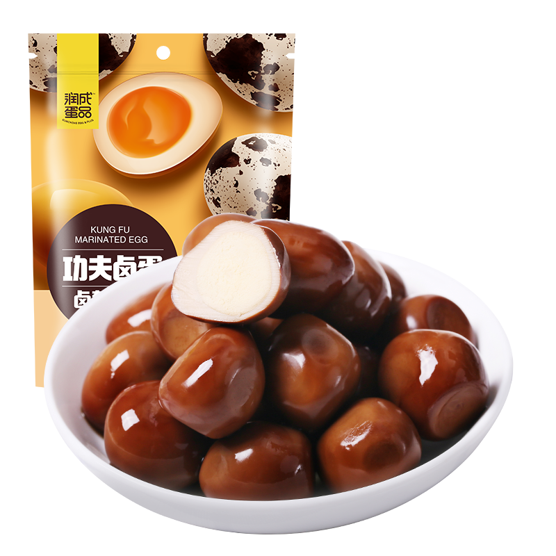 润成 功夫卤蛋卤鹌鹑蛋250gX2袋 休闲方便零食 250gX2袋(共500g)