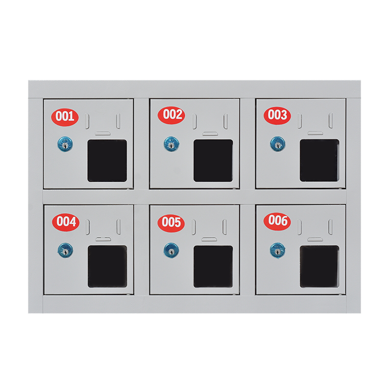 洛来宝手机存放柜电子设备对讲机管理柜手机保管箱存放箱手机保管寄存柜无外门亚克力窗6门存放柜