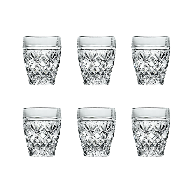 BOHEMIA捷克進(jìn)口水晶玻璃白酒杯一口杯小號(hào)歐式經(jīng)典家用創(chuàng)意酒杯 松花白酒杯 6支