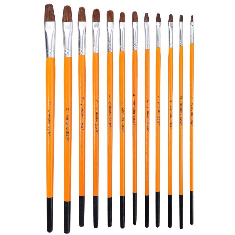 阡囤 油画笔套装水粉笔丙烯水粉画笔画笔儿童美术专用颜料笔刷水彩水