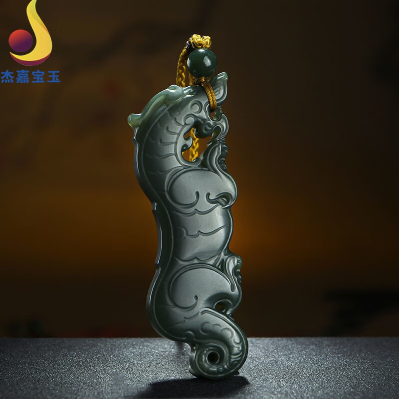 原创新款新疆和田玉青玉平安虎符玉坠挂件男女款礼物生肖虎吊坠玉