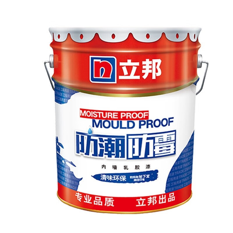 立邦防潮防霉内墙乳胶漆净味环保地下室车库仓库杂物间潮湿专用漆