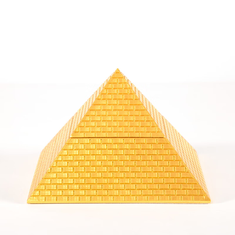 盛装舞步古埃及金字塔风水考古模型摆件首饰盒装饰斜度52° 18CM塔  新款金色（斜度52度）