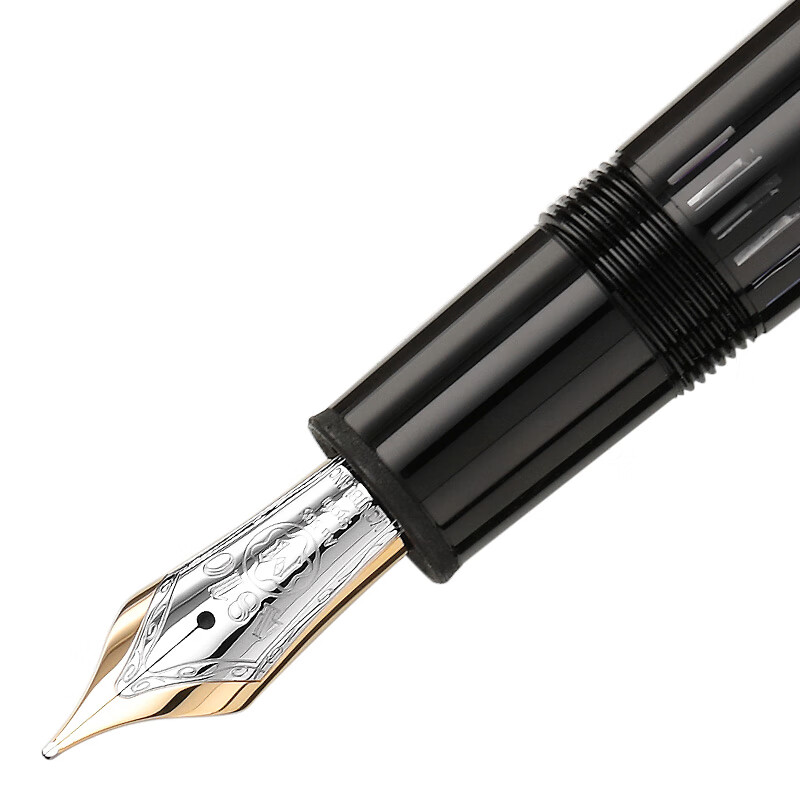 MONTBLANC万宝龙大班系列钢笔笔杆上的笔尖型号是贴上去的吗？