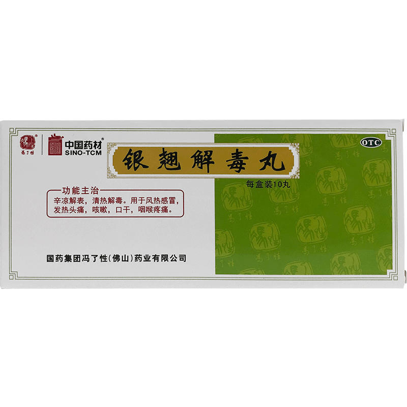 冯了性 银翘解毒丸 9g*10丸/盒 1盒