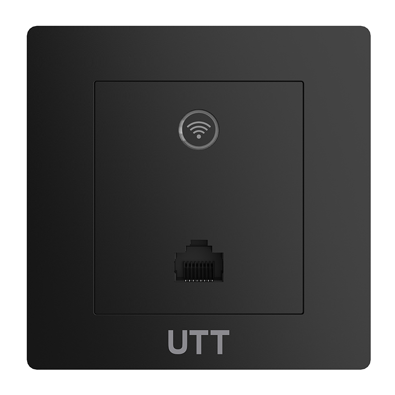 UTT艾泰WS50N企业百兆面板AP/单频300M/高通芯/快速漫游/IPTV/无线覆盖智能组网 黑色