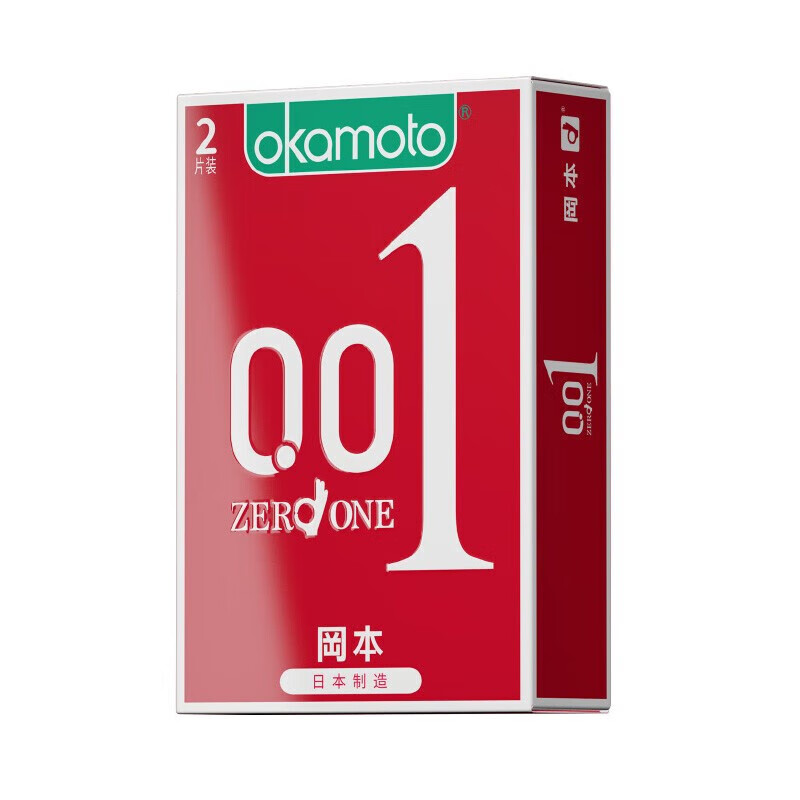 冈本001避孕套 聚氨酯避孕套 2只/盒
