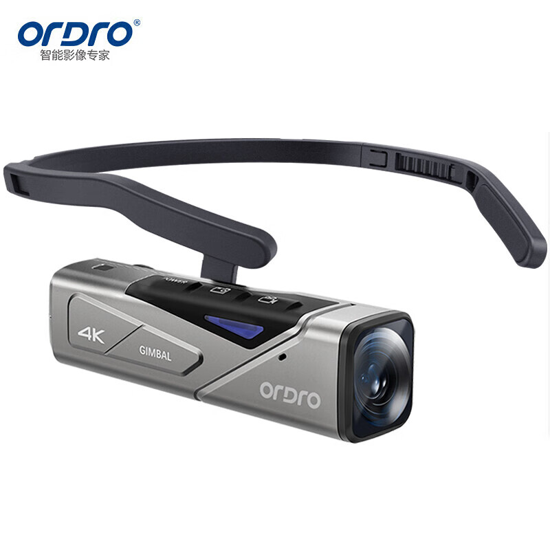 欧达 EP7标准版+256G卡头戴式 4K摄像机云台增稳录像机高清手术摄像防抖摄影机4K运动相机骑行户外  商用