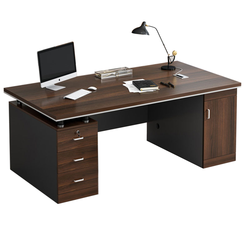 苏标电脑桌办公桌员工桌职员位板式写字台现代简约书桌1.6米