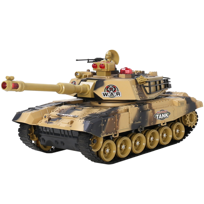 LOPOM【超大型55CM】遥控坦克D873 儿童玩具遥控车坦克玩具汽车对战男孩玩具遥控汽车军事坦克 大型55CM遥控坦克（沙漠色）