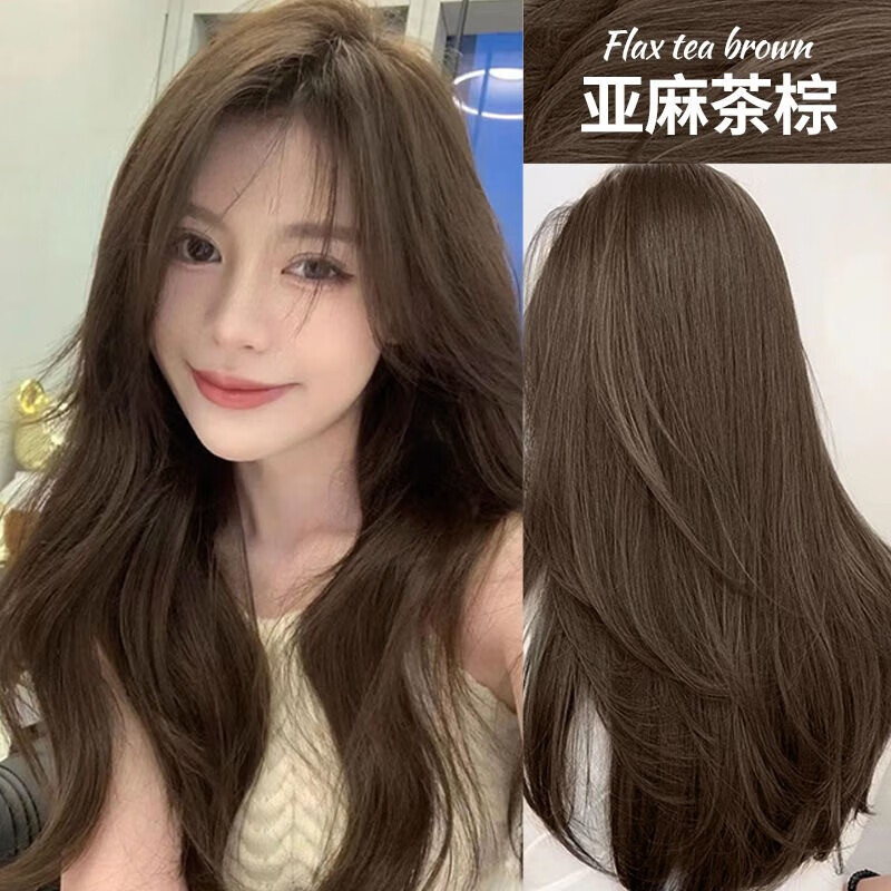 首品(shoupin)免漂苦亚麻色染发剂自己在家染发膏无刺激泡泡沫男女显