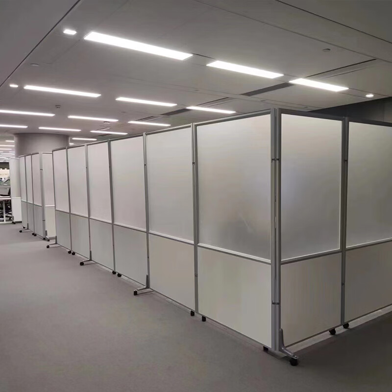 白羌笛办公室移动屏风折叠 隔断墙亚克力牙科工厂车间可定制玻璃挡