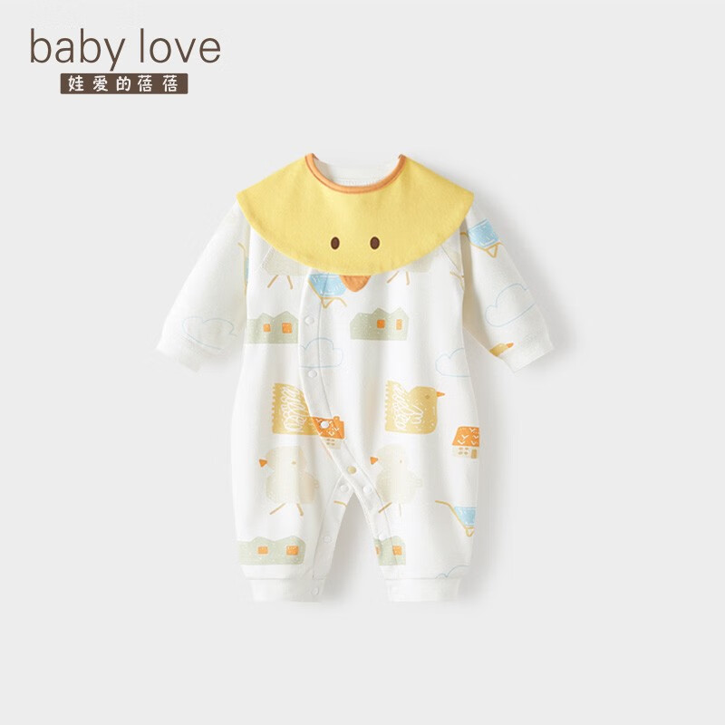 babylove婴儿连体衣秋冬季宝宝暖姜保暖哈衣爬服超萌新生儿衣服 小鸡球球 80cm高性价比高么？