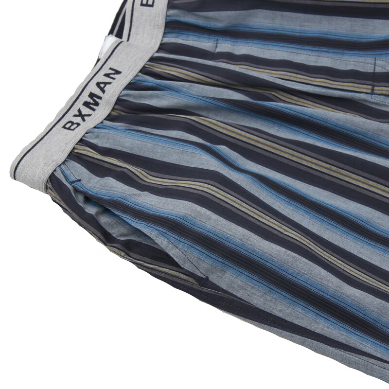 bxman纯棉睡裤男家居裤宽松梭织长裤中腰舒适休闲双口袋 lb03 180xl