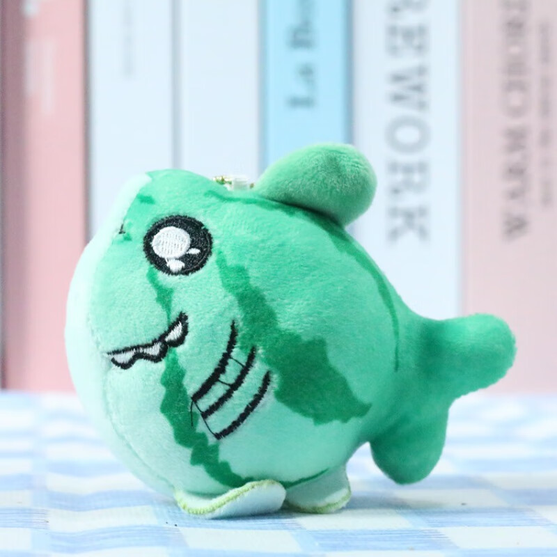 恐惧鲨鱼 可爱萌鲨叉鲨瓜小挂件卡通毛绒玩具公仔书包挂饰钥匙扣 鲨瓜